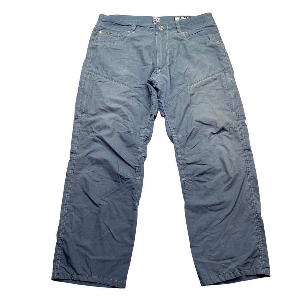 Kuhl Mens Sz 36 Blue Gray Free Ryde Hiking Pants Outdoor Technical Grunge